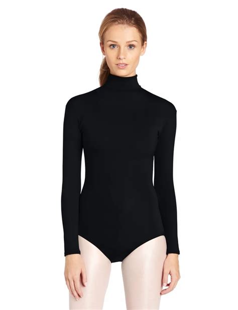 black leotard amazon|black long sleeve leotard women's.